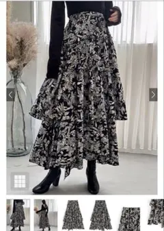 GRL 花柄ティアードスカート [kz424]