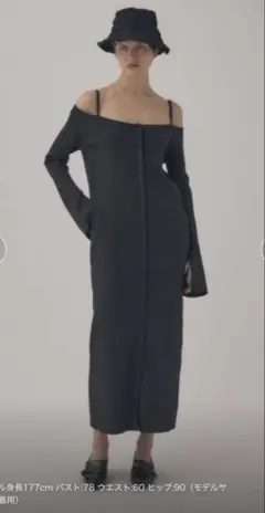 MOUSSY オフショルダー ニットワンピース