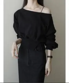 オフショルダー スウェット