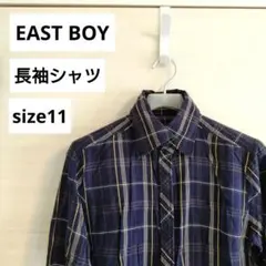 11号 EAST BOY 綿100% チェックシャツ ネルシャツ L グリーンのサムネイル