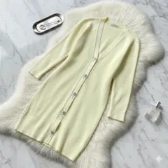 Apuweiser-riche Vネックロングカーディガン【2/M】クリーム色