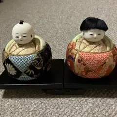 日本人形 二体セット 伝統的な和柄　木目込み人形　可愛い男の子女の子　日本製