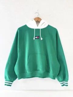 TOMMY JEANS フード ロゴ刺繍 裏起毛 スウェット パーカー