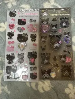 キラキララインストーンシール　キティ　クロミ　2枚セット 即日発送✨️