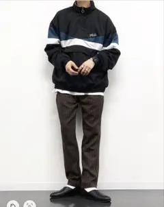 FILA 2枚セット　ハーフジップ ナイロンジャケット　アノラック　80s