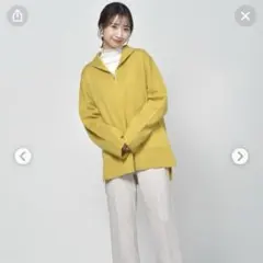 RETRO GIRL レトロガール　ハーフZIPアソートニット　イエロー