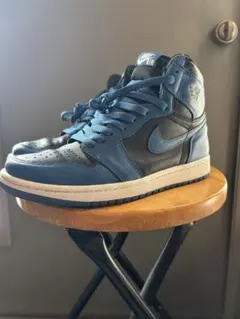 ナイキ　エアジョーダン1ハイ　ダークマリーナブルー　25.5cm