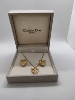 極美品　クリスチャンディオール、ネックレス.イヤリングSET 　　A-27