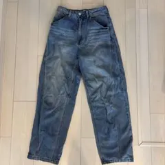 H&M ライトブルーデニム ワイドレッグパンツ