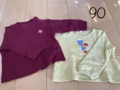 長袖Tシャツ 薄手トレーナー 90cm 女の子