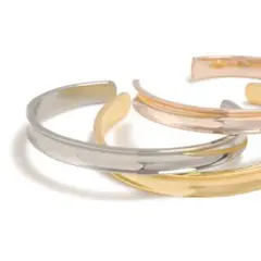 バングル ステンレス メンズ レディース シルバー ゴールド ピンクゴールド