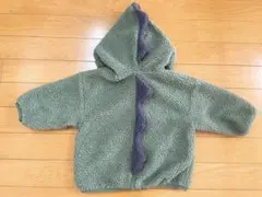 ボアジャンバー　グリーン　緑　80㎝　恐竜　ボアコート　男の子　futafuta