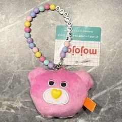 mojojojo　ビーズチェーン付きフェイスマスコット3　ピンク　くま