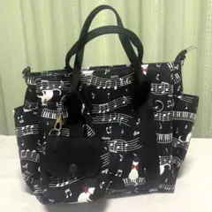 【未使用/ハンドメイド】猫柄トートバッグ