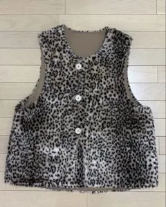 【engineered garments】レオパードオーバーベスト