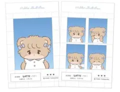 トレーディング証明写真風ステッカー mikko latte ラテ