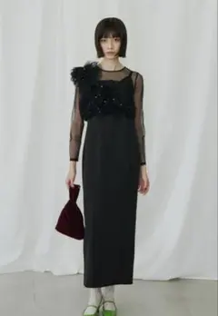 まーちゃん///様専用ANDRESD pearl bustier dress