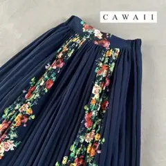 【タグ付新品】CAWAII プリーツスカート 花柄