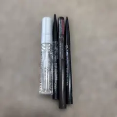 (4点)セザンヌクリアマスカラ&超細芯アイブロウ2本、D-UP アイライナー