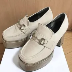 wego ウィゴー 厚底ビット付きローファー ベージュのサムネイル