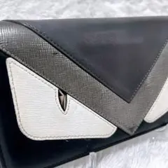 【FENDI／フェンディ】長財布 モンスター バグズ アイ ブラック 美品