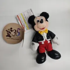 く*ー様 東京ディズニーランド 35周年 ミッキーマウス ぬいぐるみバッジ