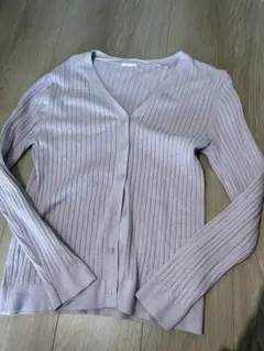 GU リブ編み カーディガン ピンク