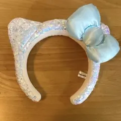 USJ キティ スパンコールカチューシャ 水色