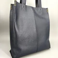 極上美品✨傳濱野 トートバッグ アメリア A4収納 肩掛け レザー ネイビーのサムネイル