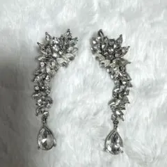 即購入☪️✨ラインストーンピアス、ジルコニア、シルバー❣️匿名配送‼️