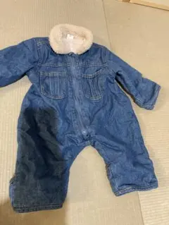 tete a tete デニムロンパース　もこもこ