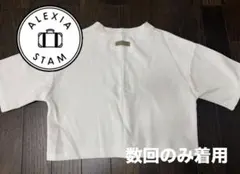 ALEXIA STAM ホワイト クロップドTシャツのサムネイル