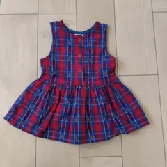 オシュコシュビゴッシュ　チェック柄ワンピース 80〜90