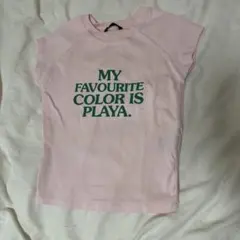 ZARA ピンク　トップス　半袖　Tシャツ