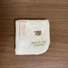 Paul & JOE ポールアンドジョー ハンカチ ハート 刺繍猫