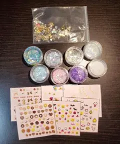 ネイルパーツ、シール、ラメ セット