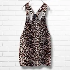 ✦美品✦ FOREVER 21 コーデュロイ ジャンパースカート レオパード柄M