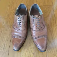 ビジネスシューズ 革靴 ストレートチップ 茶色