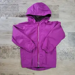 紫色フード付き　ウインドブレーカー