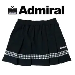 【美品】Admiral テニス スコート ブラック ギンガムチェック M