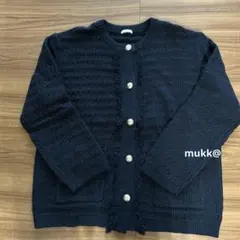 新品未使用　ジーユー　GU ダブルポケットカーディガン　ネイビー Lサイズ