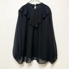 ハッシュアッシュ　ブラウス　シャツ　シアーシャツ　トップス　長袖