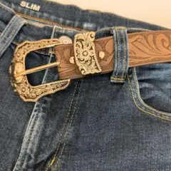 ウエスタンベルト アンティーク ヴィンテージ アメカジ y2k ゴールド