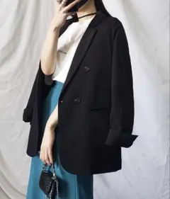 me+em select ロールアップダブルテーラードジャケットのサムネイル