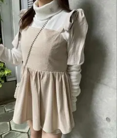 NICE CLAUP コールテンビスチェ セットアップ アイボリー