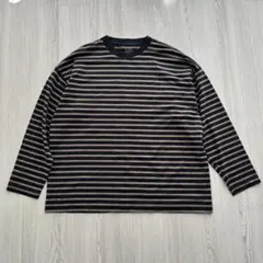 MUJILABO【男女兼用】超長綿天竺編みクルーネック長袖ＴシャツＬ～ＸＬのサムネイル