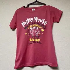 Disney ミッキーマウス 半袖Tシャツ Mサイズ ピンク