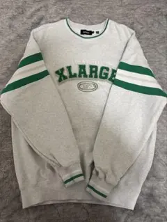 XLARGE グレー　グリーン　トレーナー