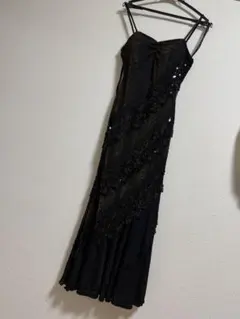 社交ダンスドレス　　ブラック×ゴールド