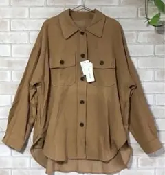 新品タグ付　リシェグラマー　コーデュロイ　ブラウス　キャメル　Mサイズ